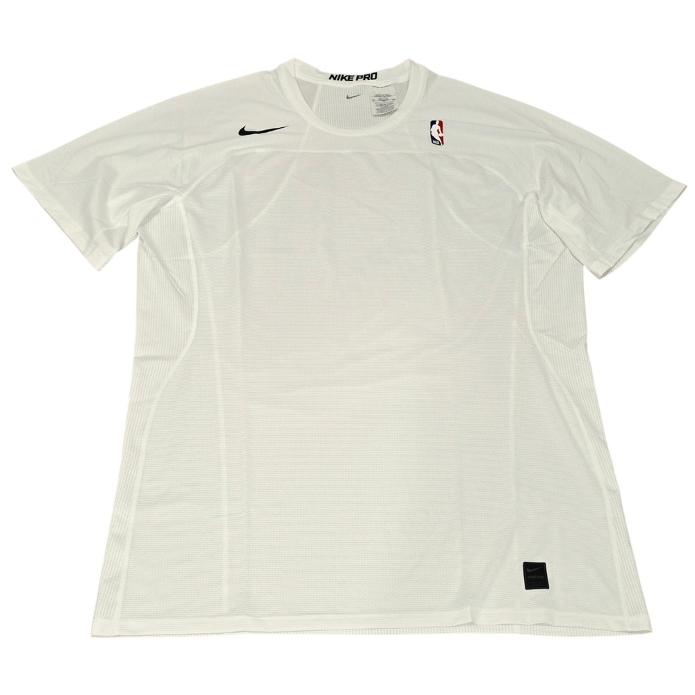 Nike Pro NBA Authentic Basketball Compression Shirt White Mens XXL 2XL Tall